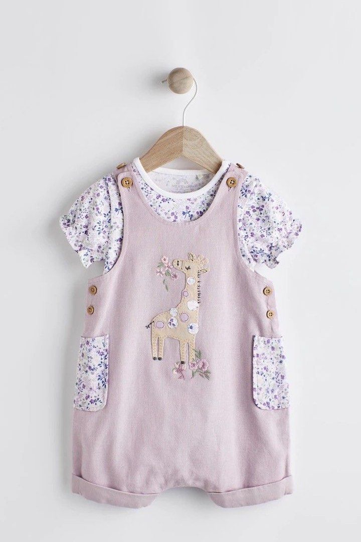 Next Lilac Dungaree Playsuit (Category: Babies & Kids Fashion) located in Pasay City. Submitted by littlebebekidsstuff (Listing ID 1468522709, Image 1). Description: Size: 2-3y / 92 cm *playsuit only, no inner.