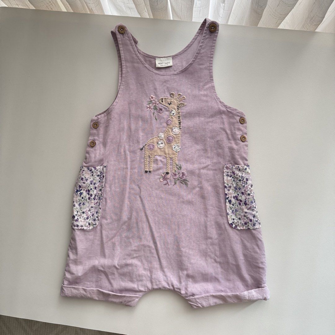 Next Lilac Dungaree Playsuit (Category: Babies & Kids Fashion) located in Pasay City. Submitted by littlebebekidsstuff (Listing ID 1468522709, Image 3). Description: Size: 2-3y / 92 cm *playsuit only, no inner.
