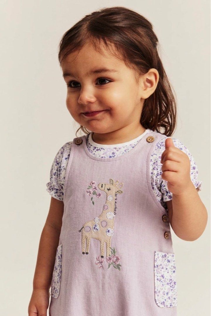 Next Lilac Dungaree Playsuit (Category: Babies & Kids Fashion) located in Pasay City. Submitted by littlebebekidsstuff (Listing ID 1468522709, Image 2). Description: Size: 2-3y / 92 cm *playsuit only, no inner.
