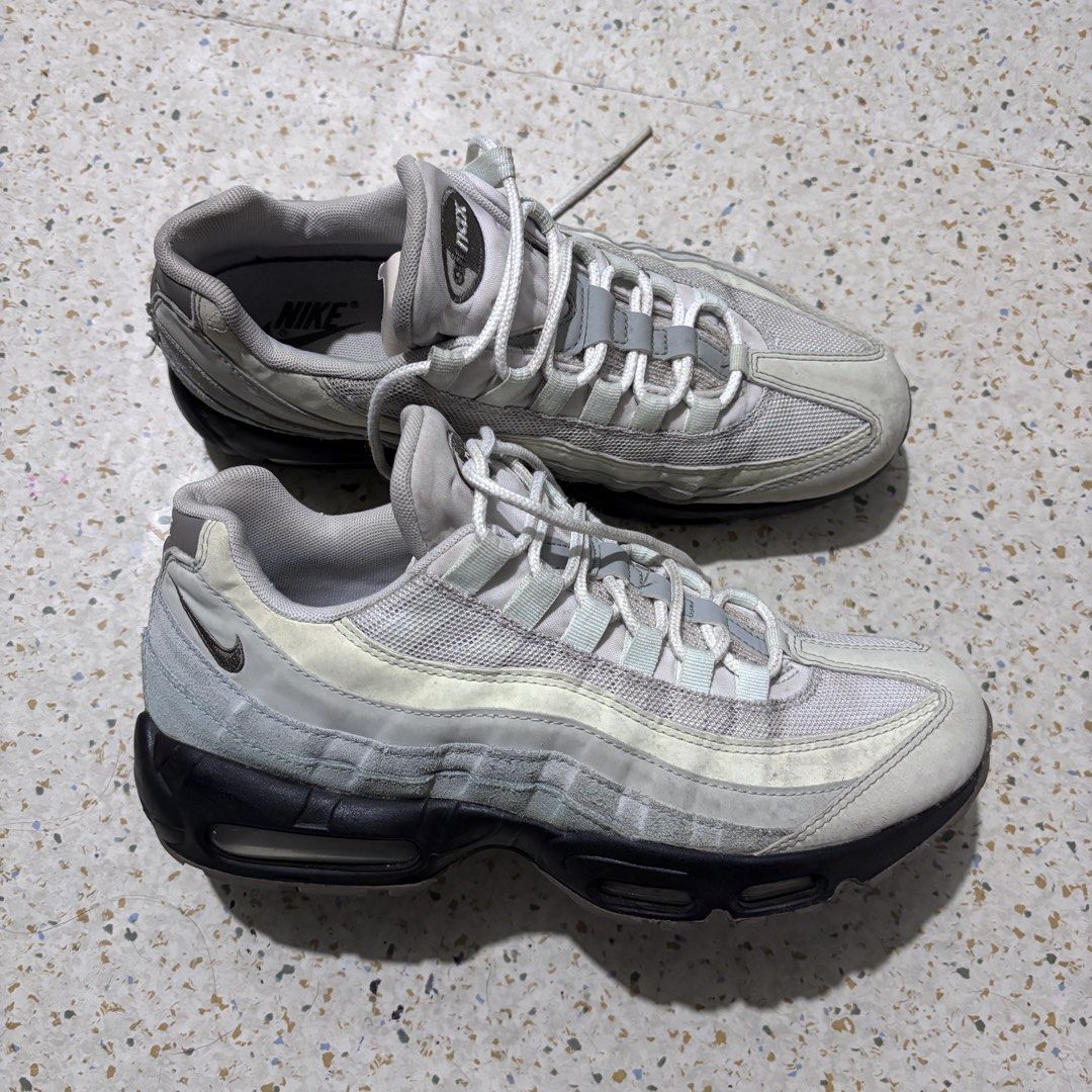 Nike Airmax 95 Sequoia Japan Exclusive (Category: Sneakers) located in Baguio. Submitted by rhayburn (Listing ID 1468616959, Image 1). Description: - Brand: Nike - Model: Air Max 95 - Colorway: Grey and Black - Design: Classic gradient side panels with mesh and suede overlays - Cushioning: Chunky sole with visible Air units - Condition: Pre-owned with minor dust marks and wear on midsoles and toe areas - Perfect for daily casual wear and rotation