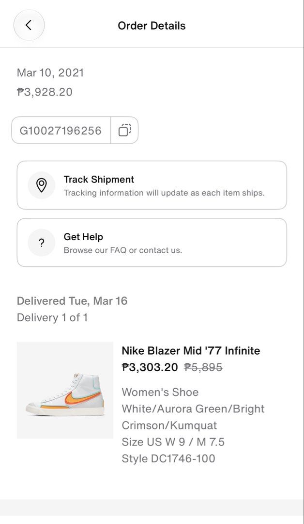 Nike Blazer Mid ‘77 Infinite (Category: Sneakers) located in San Juan City. Submitted by acst12 (Listing ID 1468650498, Image 2). Description: .