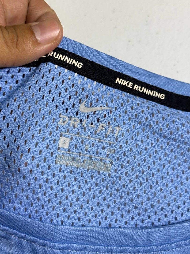 NIKE DRI FIT RUNNING BLUE (Category: Activewear) located in Tacloban City. Submitted by coachfinds (Listing ID 1468597896, Image 2). Description: NIKE DRI FIT RUNNING BLUE SMALL W 19.5 X L 22-25 COLOR RATE: 9/10 CONDITION: 9/10 MINE: 449.