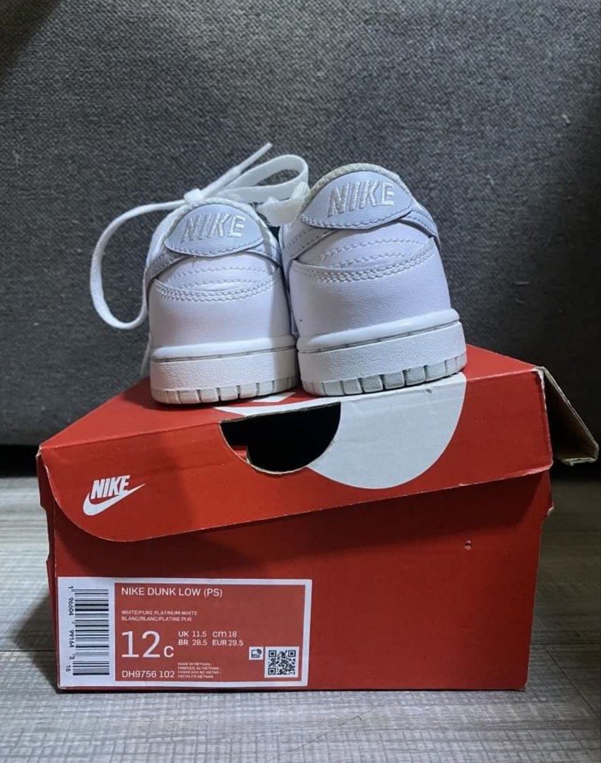 Nike Dunk Low (KIDS) (Category: Babies & Kids Fashion) located in Dasmarinas. Submitted by javvvv999 (Listing ID 1468640241, Image 3). Description: Original Nike from Japan Size (12C) UK (11.5) BR (28.5) EUR (29.5) Without Box .