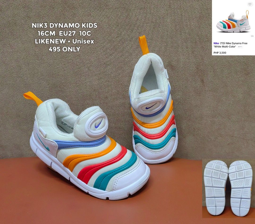 NIKE DYNAMO (Category: Babies & Kids Fashion) located in Cebu City. Submitted by shopwithshee (Listing ID 1468501824, Image 1). Description: Hi🖐 Welcome to my shop! All items are guaranteed 💯 orig. All Br@nded preloved items with ff conditions; Likenew ( LN), Excellent Used condition ( EUC), Very good condition (VGUC) Kindly refer Details in the pic. Dont hesitate to dm for more pics and angle you want to see. I will be happy to respond to your