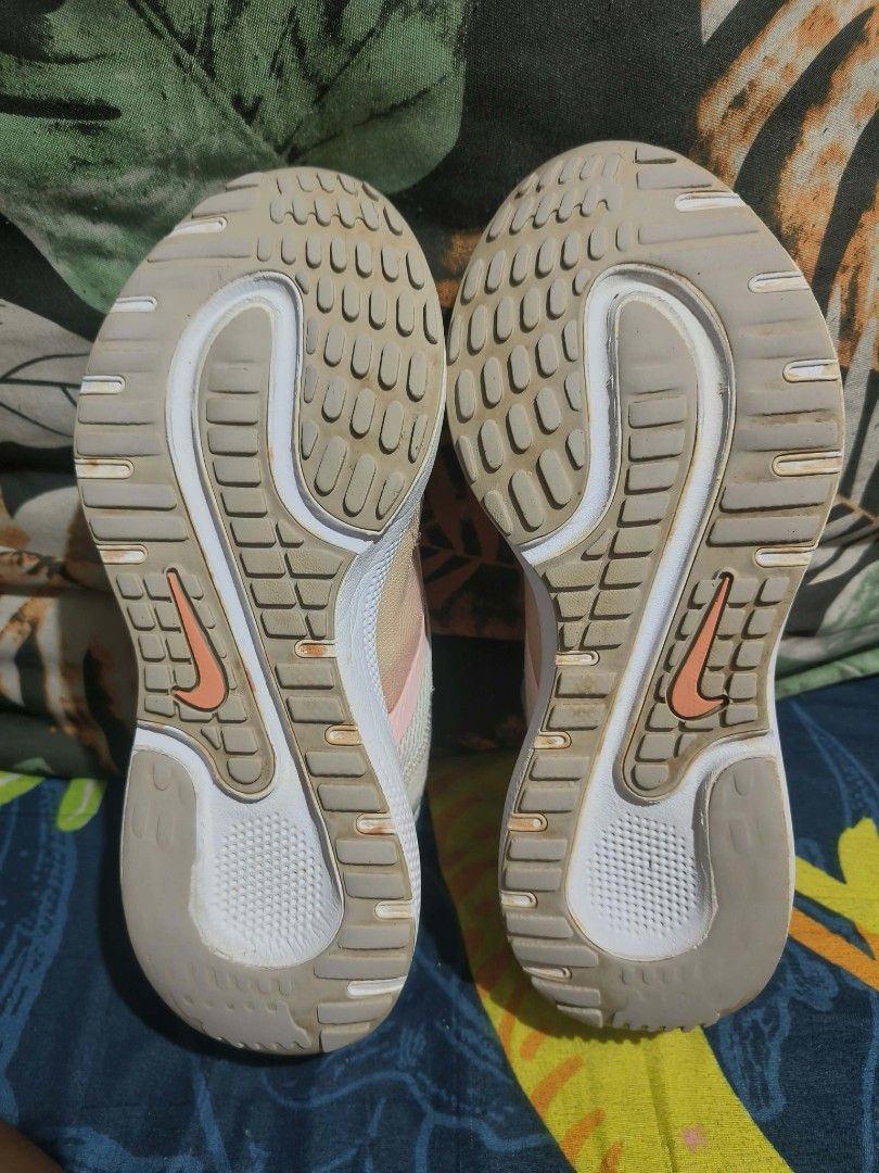 Nike Escaper Running Shoes Size US 6.5 (Category: Sneakers) located in Manila. Submitted by kiyanna.preloved (Listing ID 1468570831, Image 3). Description: - Brand/Model: Nike Escaper running shoes - Colorway: Pink and white with thick grey laces - Size: US 6.5 / EUR 37.5 / 23.5cm - Style Code: DJ9976-002 - Material/Design: Breathable mesh upper and durable rubber outsole with orange Nike swoosh detail on the bottom - Condition: Great everyday tr