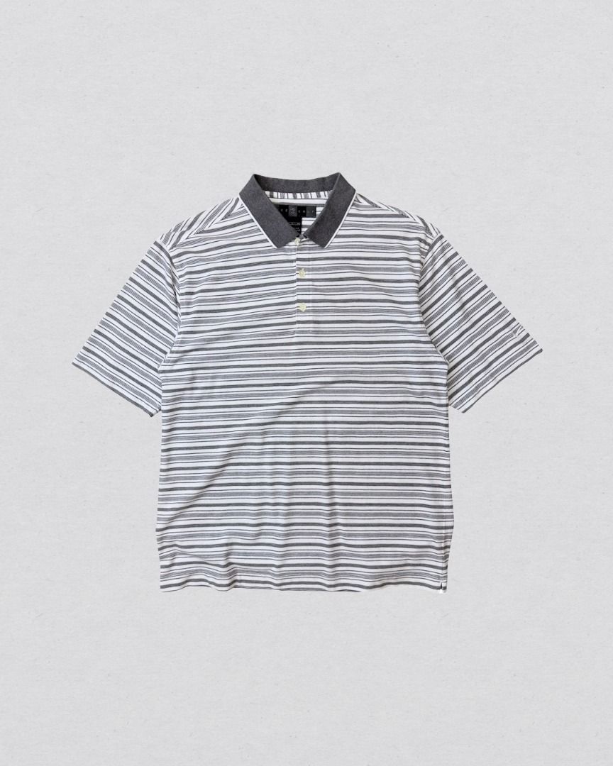 Nike Golf Striped poloshirt (Category: Tshirts & Polo Shirts ) located in Cabanatuan. Submitted by argarments.ph (Listing ID 1468517356, Image 1). Description: Tagged: Medium on tag, fits large Width 21" | Length 29.5" Condition: Great condition Issue(s): -.