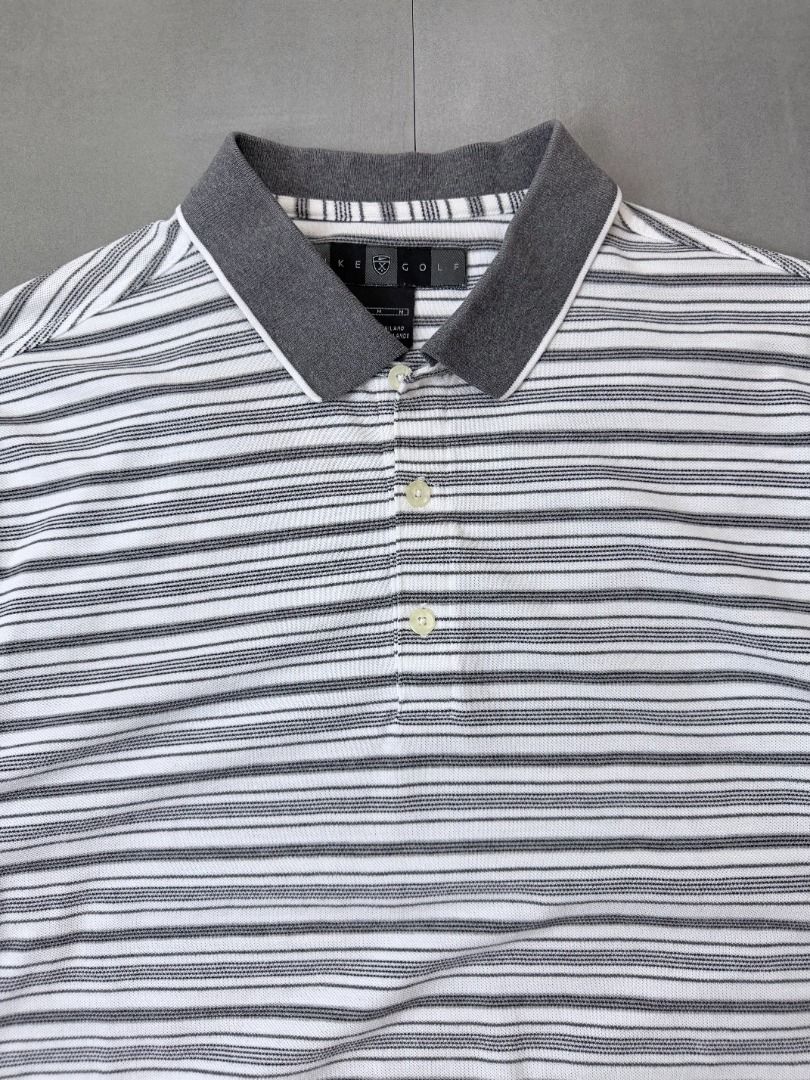 Nike Golf Striped poloshirt (Category: Tshirts & Polo Shirts ) located in Cabanatuan. Submitted by argarments.ph (Listing ID 1468517356, Image 3). Description: Tagged: Medium on tag, fits large Width 21" | Length 29.5" Condition: Great condition Issue(s): -.