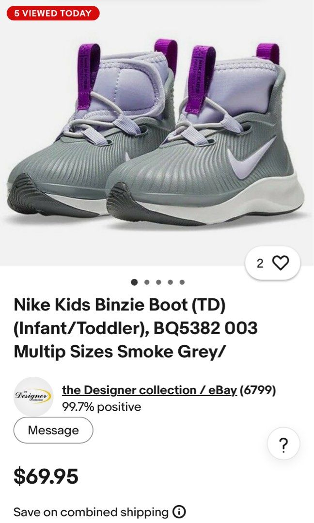 NIKE KIDS BINZIE BOOTS (Category: Sneakers) located in General Mariano Alvarez. Submitted by adonid (Listing ID 1468552240, Image 2). Description: NIKE KIDS BINZIE BOOTS GOOD CONDITION NORMAL SIGN OF USAGE ONLY SIZE : 11 cm WOMEN .