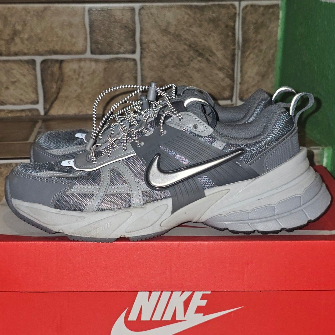 Nike V2K Run (Category: Sneakers) located in Cavite. Submitted by jmstuff__ (Listing ID 1468614778, Image 2). Description: Model: Nike V2K Run Colorway: Cool Grey/Wolf Grey/Photon Dust/Metallic Silver Size: US 7 | 24cm Condition: Used for 3x only. See all pics to see the condition of the shoes Other info: Bought from Nike App last June 2026.