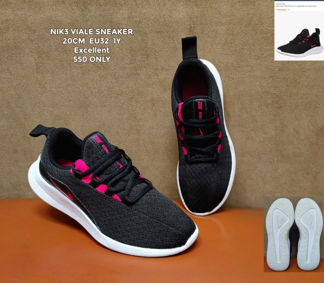 NIKE VIALE SNEAKER (Category: Babies & Kids Fashion) located in Cebu City. Submitted by shopwithshee (Listing ID 1468502306, Image 1). Description: Hi🖐 Welcome to my shop! All items are guaranteed 💯 orig. All Br@nded preloved items with ff conditions; Likenew ( LN), Excellent Used condition ( EUC), Very good condition (VGUC) Kindly refer Details in the pic. Dont hesitate to dm for more pics and angle you want to see. I will be happy to respond 