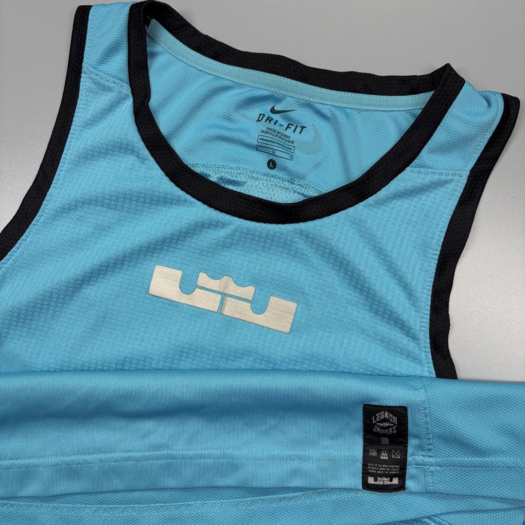 Nike x Lebron Dri-fit (Category: Activewear) located in Cavite. Submitted by onebeancent (Listing ID 1468598573, Image 3). Description: Size: Small to Medium Dimension: 19" Width | 26" Length Color: Light Blue Color Rate: 10/10 Issue: None Condition: Like New‼️ Price: 650php Additional Shipping Fee (J&T Small Pouch) 75php Luzon 100php visayas 120php mindanao.