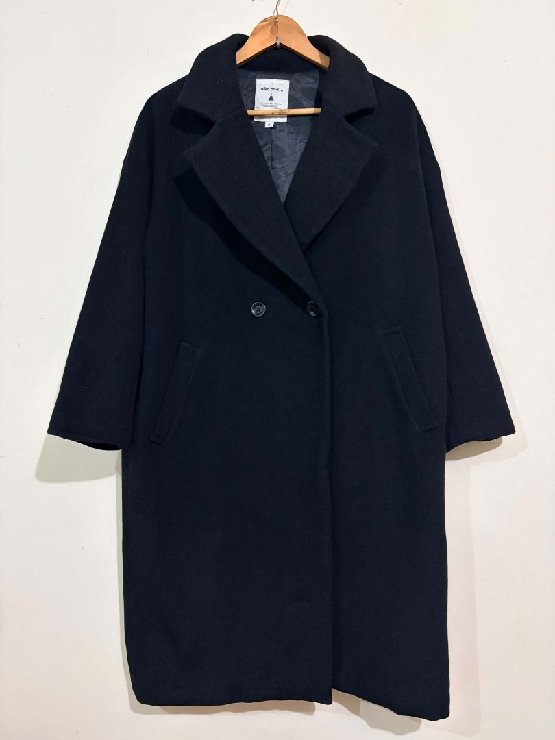 Niko And Merino Blend Coat (Category: Coats, Jackets and Outerwear) located in Pasig City. Submitted by shopsmart.mnl (Listing ID 1468684256, Image 2). Description: Looks new Worn once bought in JP Size 4 which is Large Length 41” Width 23” laid flas (46”).