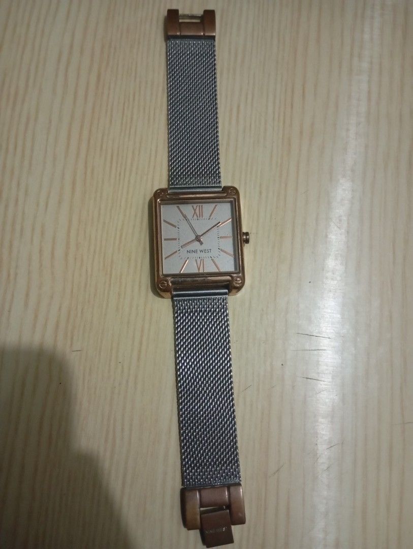 Nine west (Category: Women's Watches) located in Las Pinas. Submitted by quick_deals_great_finds2 (Listing ID 1468621591, Image 2). Description: Original good working condition Quartz with battery 35mm fits wrist 6.8 inches o.