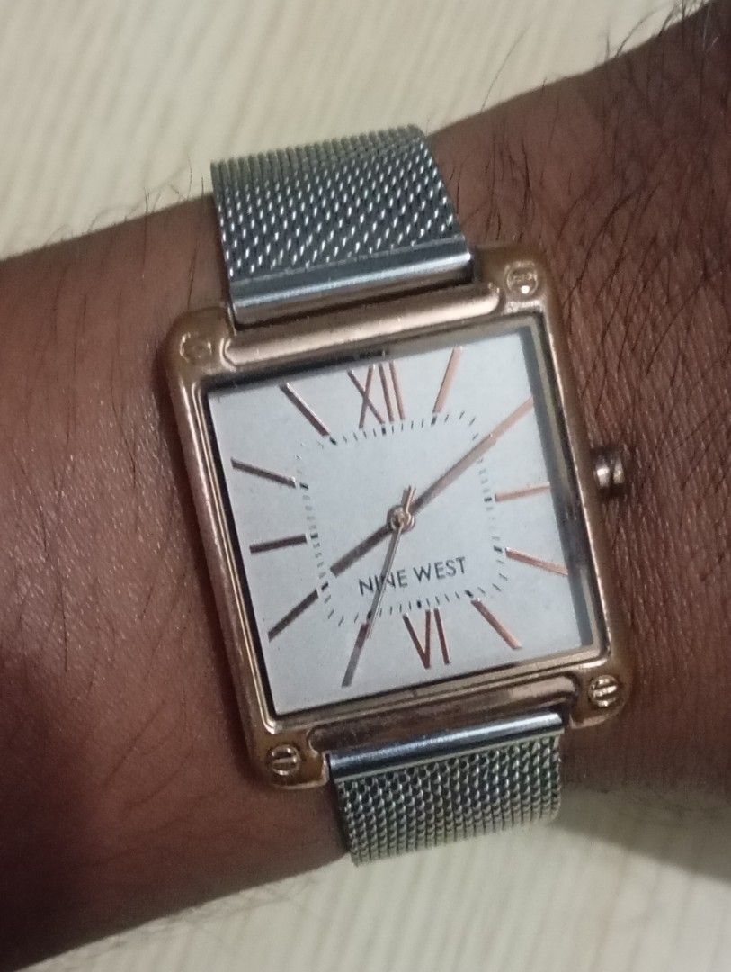Nine west (Category: Women's Watches) located in Las Pinas. Submitted by quick_deals_great_finds2 (Listing ID 1468621591, Image 3). Description: Original good working condition Quartz with battery 35mm fits wrist 6.8 inches o.