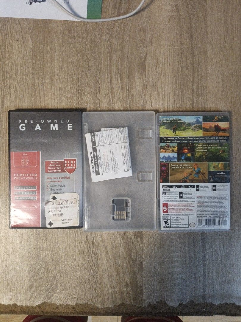 Nintendo switch games (Category: Nintendo) located in Manila. Submitted by angelo_sells (Listing ID 1468593261, Image 2). Description: Yung sa zelda at yung animal crossing galing po sa states At nawala yung cover sa mario Odyssey pero working lahat.