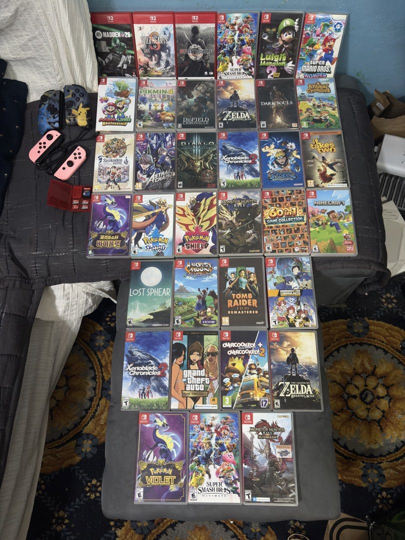 Nintendo Switch Games, Memory cards & Joycon (Category: Nintendo) located in Cavite. Submitted by xsavier88 (Listing ID 1468550819, Image 1). Description: 🌟For sale! Nintendo Switch 1 & 2 Games & Accessories 🌟Accessories: Sandisk A1 Ultra 256GB Memory Card - 2,200 Sandisk A1 Ultra 128GB Memory Card - 1,200 Pastel Pink Nintendo Switch Joycons with straps - 2,500 🌟Nintendo Switch 2 Games: Madden 26 - 2,500 Wild Hearts S - 1,500 Dynasty Warriors 