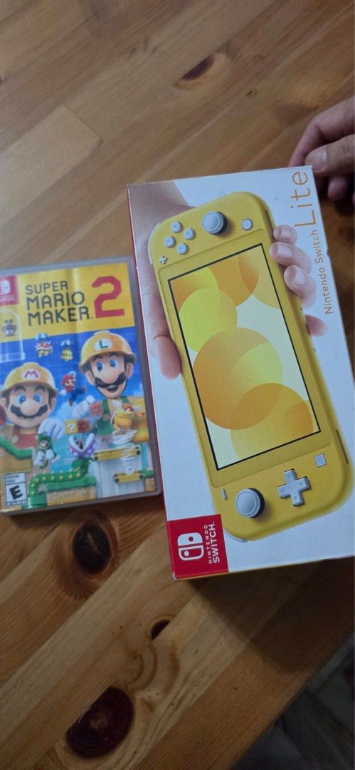 Nintendo Switch Lite Yellow (Category: Nintendo) located in Marikina City. Submitted by iammissesjane (Listing ID 1468655174, Image 2). Description: Yellow Nintendo Switch Lite With original box and charger Free game: Super Mario Maker 2 Fully functional and tested Honest issue: slight white line in the lcd but does not affect the performance RFS: Not using anymore and need funds.
