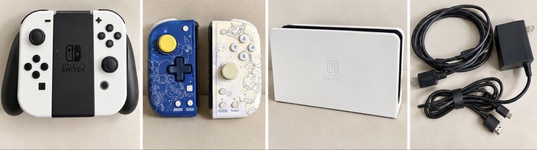 Nintendo Switch OLED Model Bundle with Pro Controller and Case (Category: Nintendo) located in Makati City. Submitted by shedecluttrs (Listing ID 1468641248, Image 2). Description: 🎮 FOR SALE: Nintendo Switch OLED Bundle Selling my pre-loved Nintendo Switch OLED with multiple controllers and accessories. Great for anyone looking for a complete gaming setup! INCLUSIONS: * Nintendo Switch OLED console * Neon Yellow & Blue Joy-Cons * White Joy-Cons