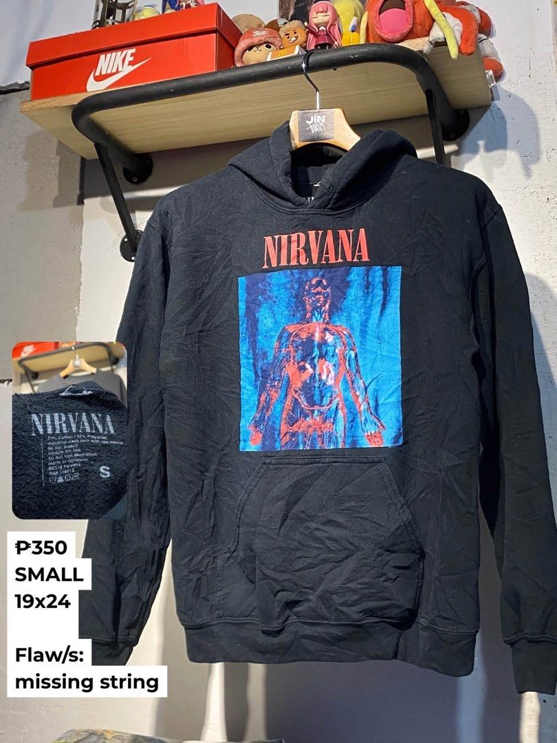 Nirvana Hoodie / Official Merchandise (Category: Hoodies) located in Bocaue. Submitted by jintanthrift (Listing ID 1468598847, Image 1). Description: Details on pic . . . band shirt, band tees.