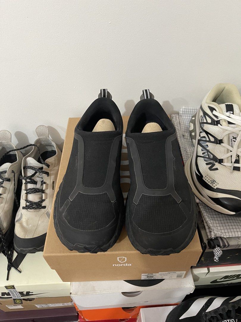 Norda 003 sz 11 (Category: Sneakers) located in Bacoor. Submitted by ecarando (Listing ID 1468684900, Image 2). Description: FOR SALE NORDA 003 triple black Bought from commonwealth Used casually, Fits small SZ 11 COMPLETE W BOX AND BAG PAY VIA GCASH BPI MAYA PICK UP AT LANDERS ARCA SOUTH OR SHIP/ LALAMOVE YOU HANDLE THE FEES .