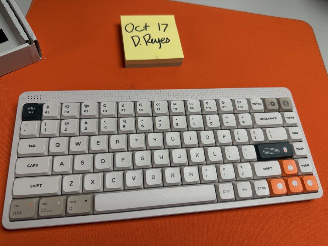 Nuphy node75 75% low profile Mechanical Keyboard (Category: Computer Keyboard) located in Cavite. Submitted by biboyharanero (Listing ID 1468661660, Image 1). Description: Nuphy node75 75% low profile Mechanical Keyboard Comes with novelty keycaps. 11 pcs Negotiable RFS: Decluttering review units Issue: None Switches: silent switches Structure: gasket Connectivity: trimode Shipping Methods: -JT express - I will need a 300 PHP sf deposit before sh