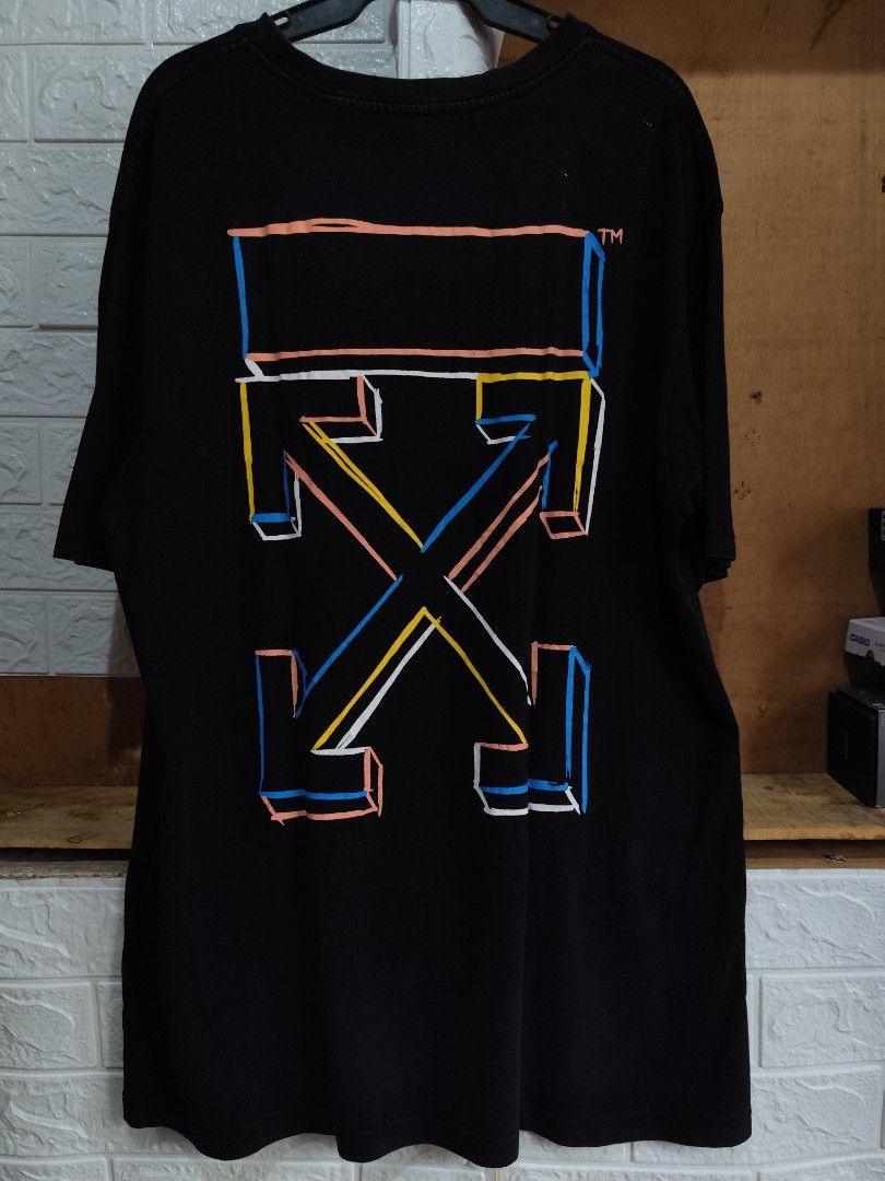 Off white (Category: Tshirts & Polo Shirts ) located in Kabacan. Submitted by thriftpingts (Listing ID 1468515466, Image 2). Description: OFf white Condition: 9.8/10 Color rate : 9.8/10 W: 23 L: 32 Washtags: ✅ Issue: X.