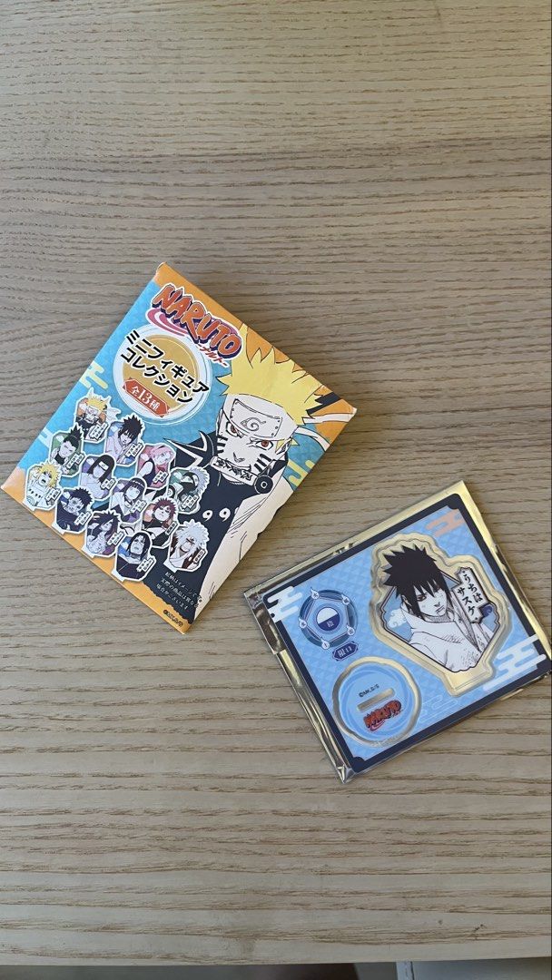 [OFFICIAL / AUTHENTIC] Animate Sasuke Mini Acrylic Stand NARUTO Vol. 1 (Category: Character Goods) located in Calamba. Submitted by mochichee (Listing ID 1468710905, Image 1). Description: ✨ Authentic from Animate official store ✨ WILLING TO TRADE FOR: Neji, Shikamaru, Itachi ✨ RFS: Wanted a diff character —- ‼️ IMPORTANT PLEASE READ ‼️ ✨ I HAVE FREEBIES please check from @eggcloud ✨ Can bulk order from both stores tags: naruto, sasuke, acrylic, 