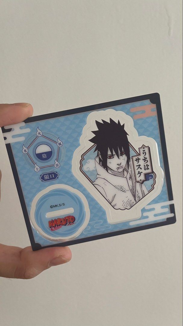 [OFFICIAL / AUTHENTIC] Animate Sasuke Mini Acrylic Stand NARUTO Vol. 1 (Category: Character Goods) located in Calamba. Submitted by mochichee (Listing ID 1468710905, Image 2). Description: ✨ Authentic from Animate official store ✨ WILLING TO TRADE FOR: Neji, Shikamaru, Itachi ✨ RFS: Wanted a diff character —- ‼️ IMPORTANT PLEASE READ ‼️ ✨ I HAVE FREEBIES please check from @eggcloud ✨ Can bulk order from both stores tags: naruto, sasuke, acrylic, 