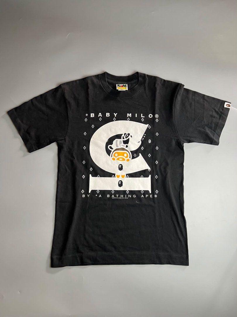 OG Bape - Baby Milo - Tee (Category: Tshirts & Polo Shirts ) located in San Pablo. Submitted by hiddenrygn (Listing ID 1468535272, Image 1). Description: OG Bape - Baby Milo - Tee Size : S (18” 26”) No major flaws Excellent condition Authentic DM!.