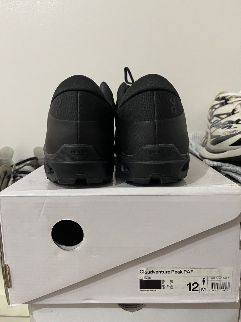On x PAF cloudventure sz 12 (Category: Sneakers) located in Bacoor. Submitted by ecarando (Listing ID 1468685897, Image 3). Description: For sale On x PAF Cloudventure sz 12 Complete with box Pay via gcash BPI Maya Pick up at landers Arca South or ship/lalamove you handle the fees .