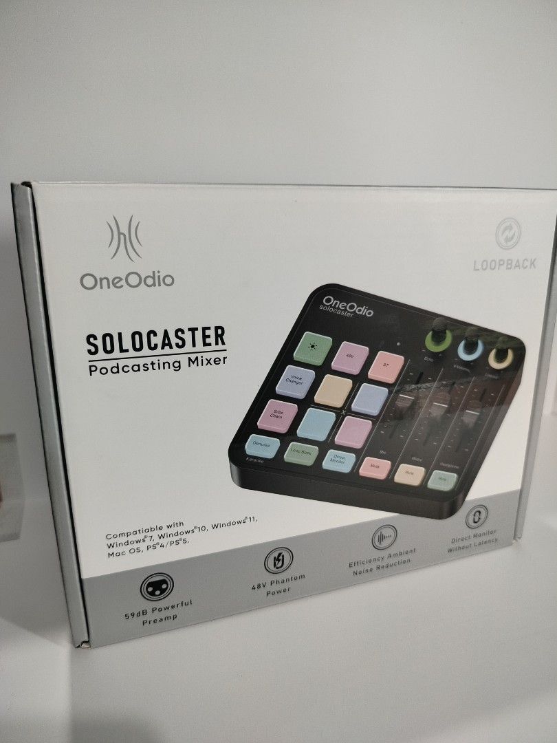 OneDio Solocaster SoundCard / Audio Interface (Category: Other Audio Equipment) located in Binangonan. Submitted by silvercloud.b65211 (Listing ID 1468585596, Image 2). Description: .