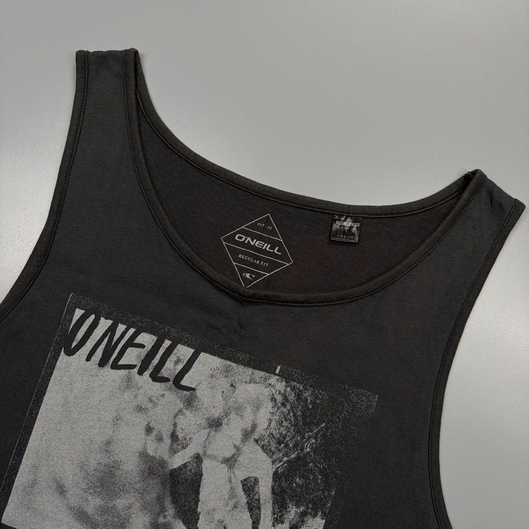 Oneill Tanktop (Category: Activewear) located in Cavite. Submitted by onebeancent (Listing ID 1468599580, Image 2). Description: Size: Medium Dimension: 19.5" Width 28" Length Color: Charcoal Grey Color Rate: 10/10 Issue: None Condition: Excellent Price: 400php Additional Shipping Fee (J&T Small Pouch) 75php Luzon 100php visayas 120php mindanao.