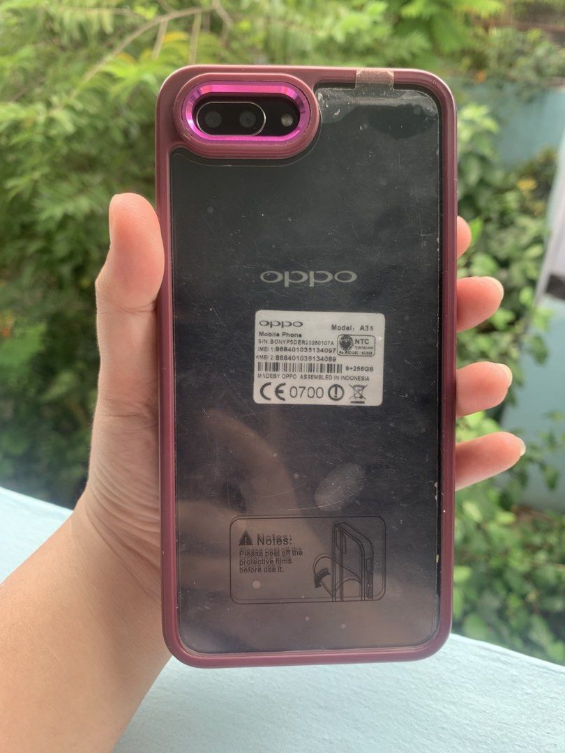 Oppo A3s (Category: OPPO) located in Pasig City. Submitted by juliewong09 (Listing ID 1468638168, Image 2). Description: No Issue Inclusion: Case and Charger Location: Pasig RFS: Need fund.