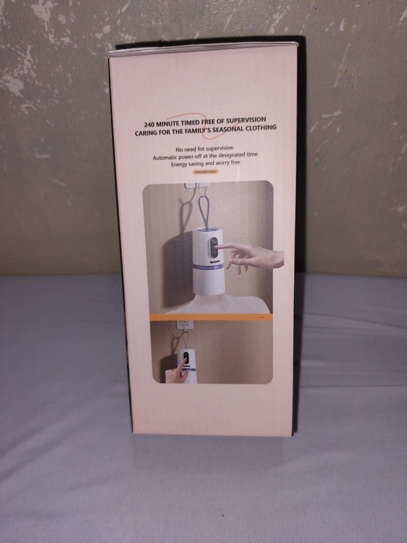 Optimus Integrated Portable Dryer (Category: Washing Machines and Dryers) located in Pasay City. Submitted by onlineshop.ni.ron (Listing ID 1468504356, Image 2). Description: - Brand/Model: Compact Optimus Portable Clothes Dryer - Ideal for small spaces, dorms, apartments, and travel - No complex installation required - Built-in 240-minute timer with automatic shut-off - Lightweight body with a hot air drying function - Easy to use: pull out the 