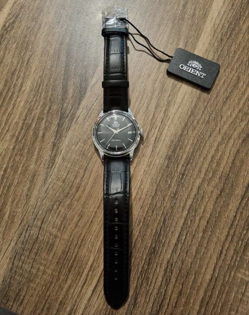 Orient Bambino 38mm RA-AC0M02B (Category: Luxury Watches) located in Manila. Submitted by seikowatchfactory (Listing ID 1468538682, Image 2). Description: Model: RA-AC0M02B Price: 11500 pesos Specifications: Caliber F6724 Automatic Movement 40 hours Power Reserve 22 Jewels Case Material: Stainless Steel Case Diameter: 38.4mm Case Thickness: 12.5mm 30m Water Resistance Mineral Glass Leather Strap Weight: 54g Seller is Authorized Dealer of Japanese