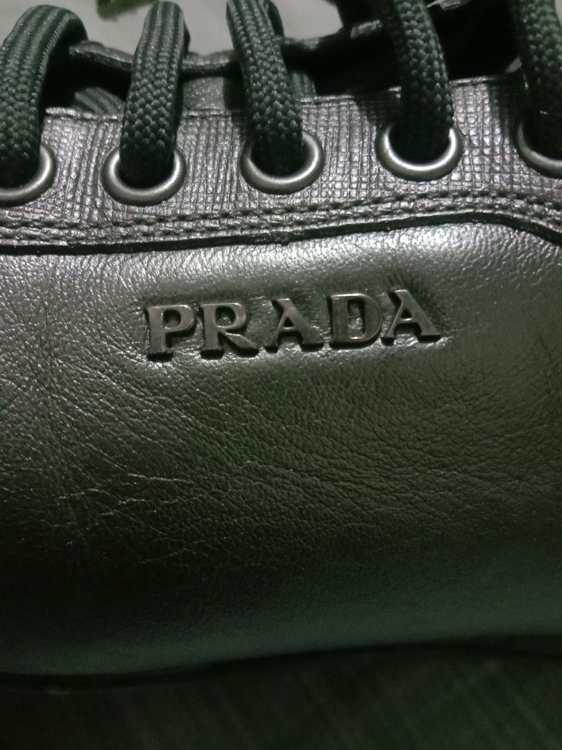 Orig PRADA sneakers (Category: Sneakers) located in Baguio. Submitted by oliviapreloved100620 (Listing ID 1468662255, Image 1). Description: Original Prada sneakers made in Vietnam. Genuine leather. Google for more details..