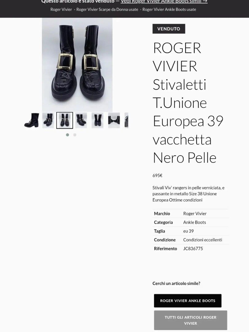 Original ROGER VIVIER (Category: Shoulder Bags) located in Cabuyao City. Submitted by secondhand.shop.ph (Listing ID 1468551809, Image 2). Description: SALE‼️DIRECT MESSAGE ME‼️FIRST TO PAY Original Roger Vivier Like new condition Black size 37 Pure genuine leather.
