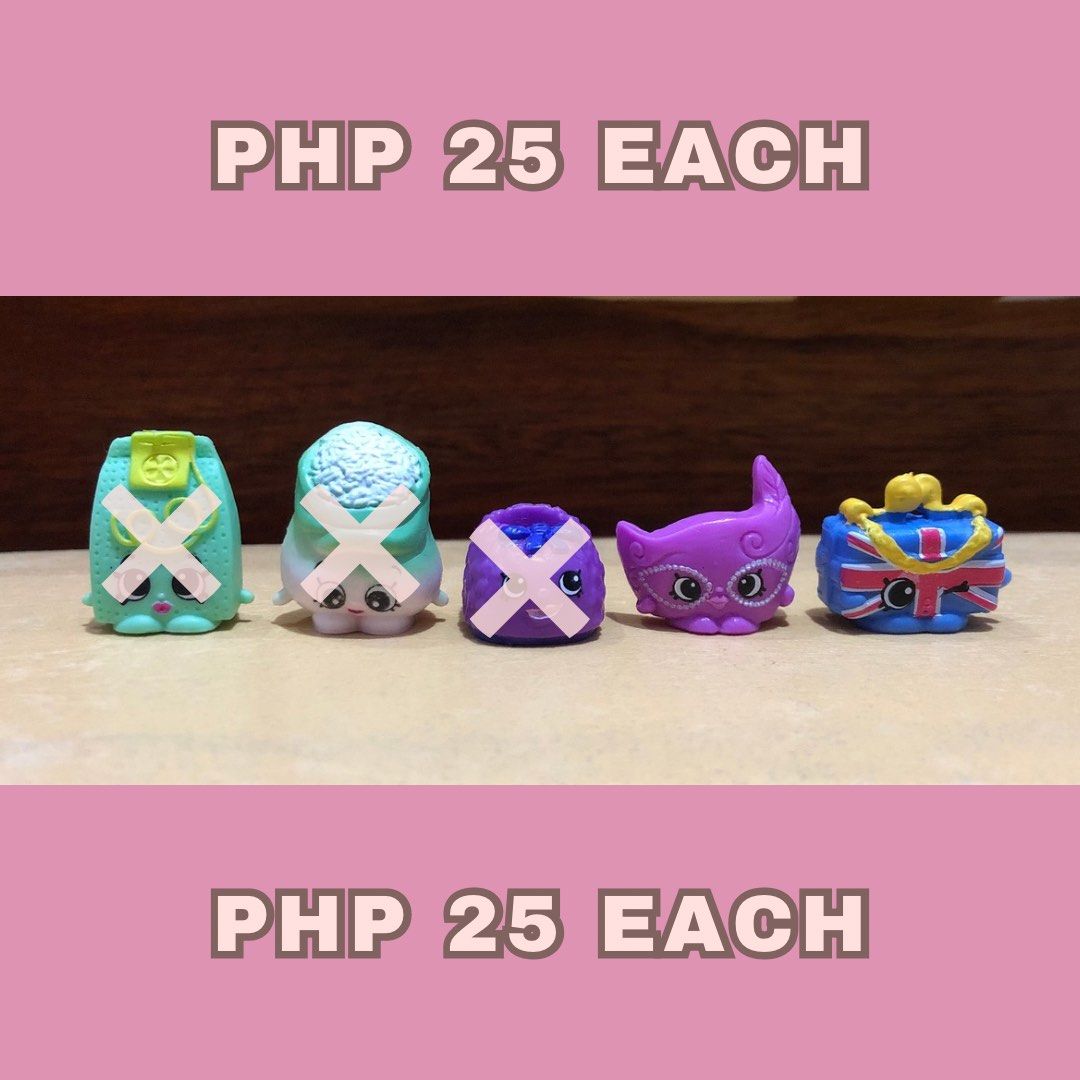Original Shopkins 1 (Category: Kids Toys) located in Bulacan. Submitted by lovee.mae (Listing ID 1467713854, Image 3). Description: ^^ prices are for each piece ^^ marked X are sold what you see is what you get !! 💗 preloved / secondhand / used available for layaway (installment) payment: gcash / gotyme / maya shipping: spx express (starts at ₱45) message me for more details 💋.