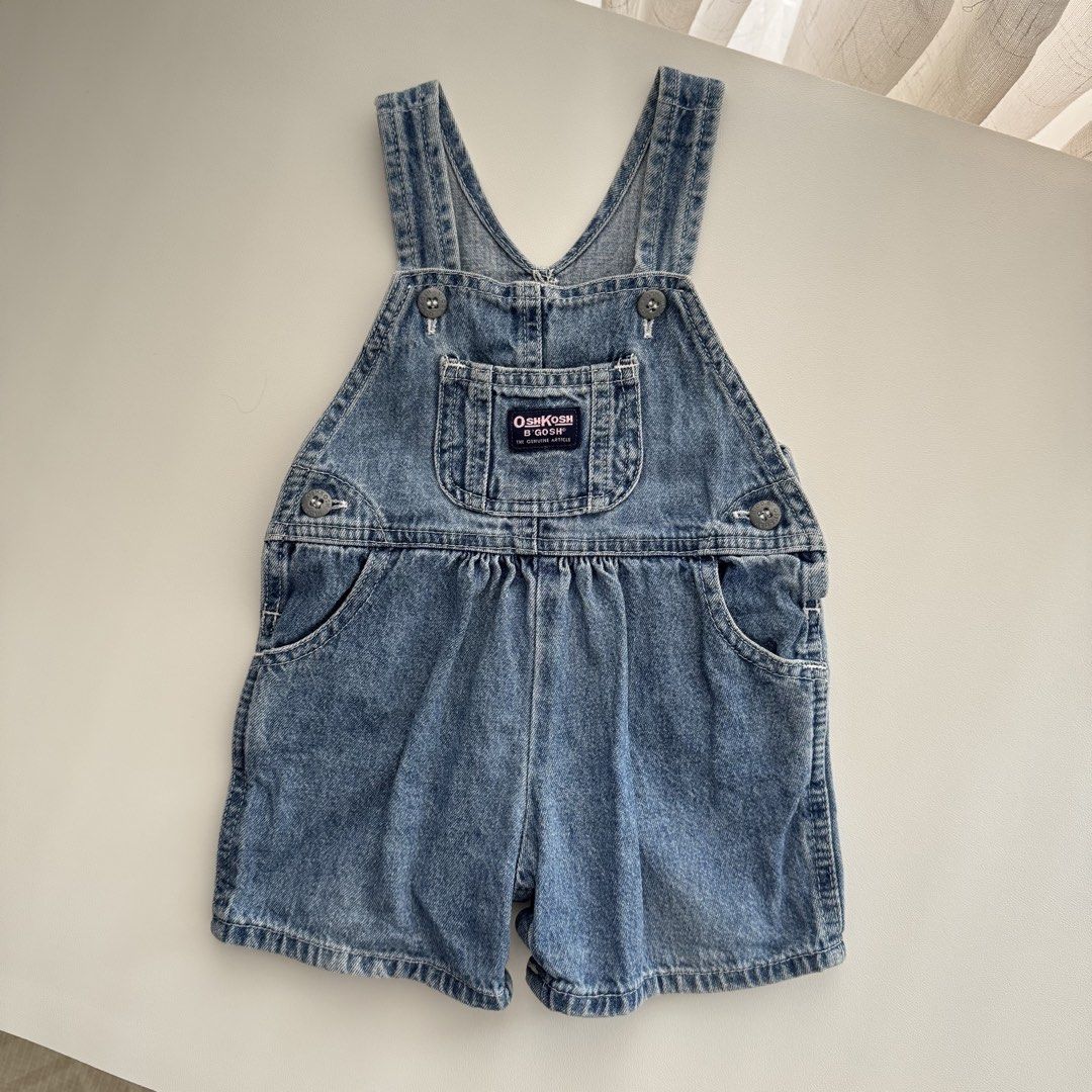 Oshkosh Overall Shorts (Category: Babies & Kids Fashion) located in Pasay City. Submitted by littlebebekidsstuff (Listing ID 1468521645, Image 1). Description: Size: 3-6m on tag, but runs big, I think can fit 6-12m.