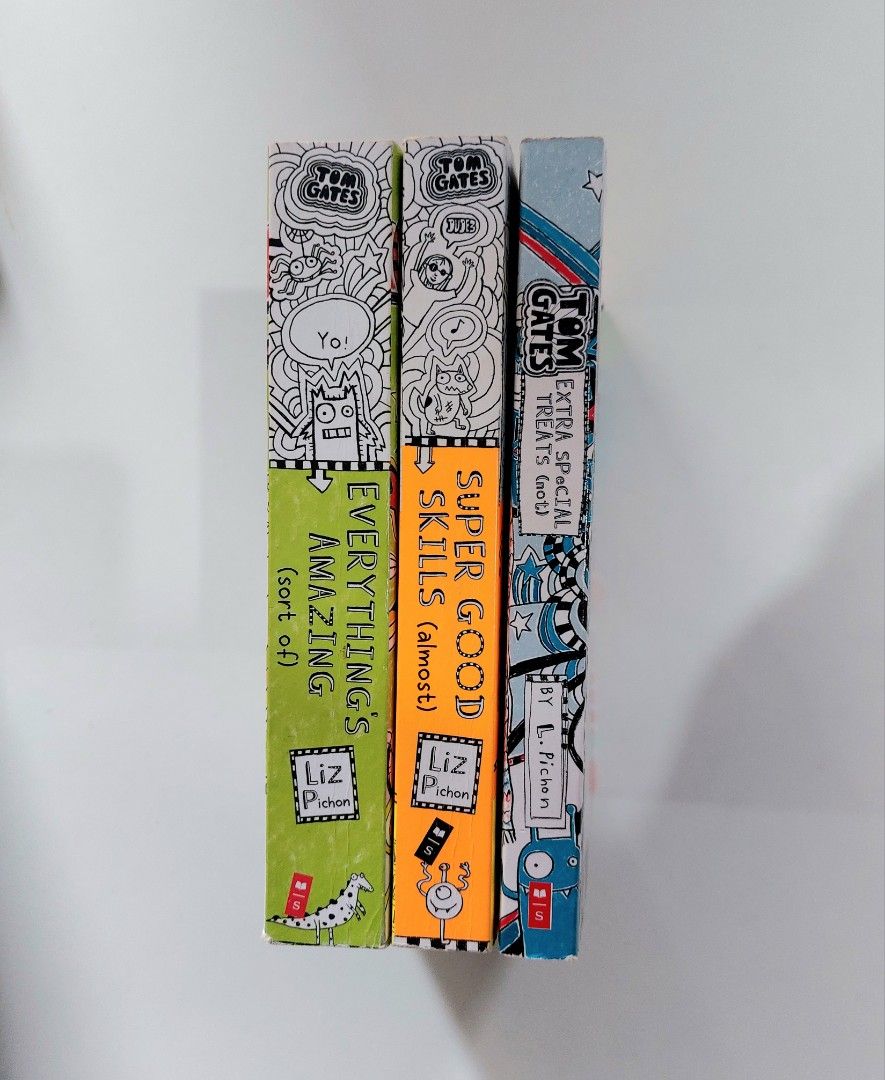 P150 each | Tom Gates Book Bundle by Liz Pichon (Category: Storybooks) located in Tanauan. Submitted by solanareads (Listing ID 1468538448, Image 3). Description: 📚 major bookshelf clean out / clearance sale ~ — RFS: decluttering my bookshelves and switching to digital books — MOP: Gcash | fast shipping *feel free to send a message if you wish to negotiate the price :).