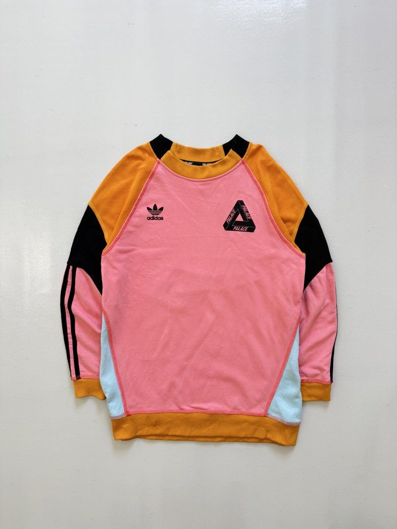 PALACE X ADIDAS LONG SLEEVE (Category: Coats, Jackets and Outerwear) located in Cavite. Submitted by chooseyouroutfit (Listing ID 1468508212, Image 1). Description: PALACE X ADIDAS LONG SLEEVE Multi color Ganda sa personal nito Length - 27 Width - 22 Issue: Discoloration pero di naman halata Check detailed pictures.