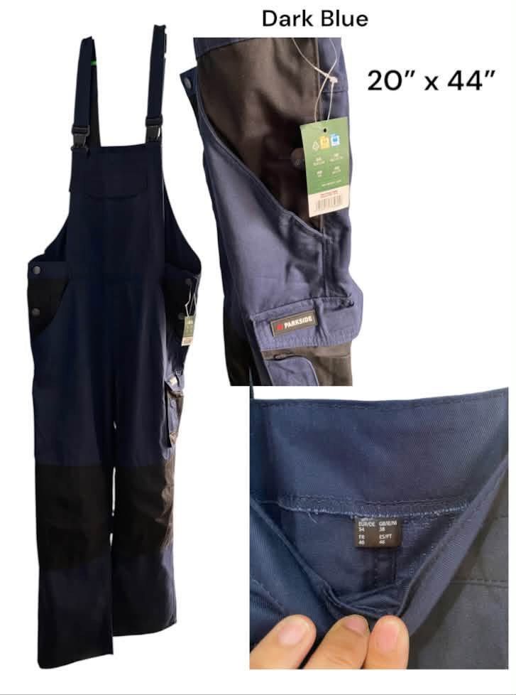 Parkside Men's Work Overalls Bib & Brace (Category: Jumpsuits) located in Baguio. Submitted by thrift_bonita (Listing ID 1468649338, Image 3). Description: - Brand: Parkside (Brand new with tags attached) - Material: Durable fabric construction built for heavy-duty work - Storage: Multiple utility pockets to keep your tools handy - Fit: Adjustable shoulder straps for a comfortable fit - Colors available: Black, Gray, and Dark Blue - Sizes availab