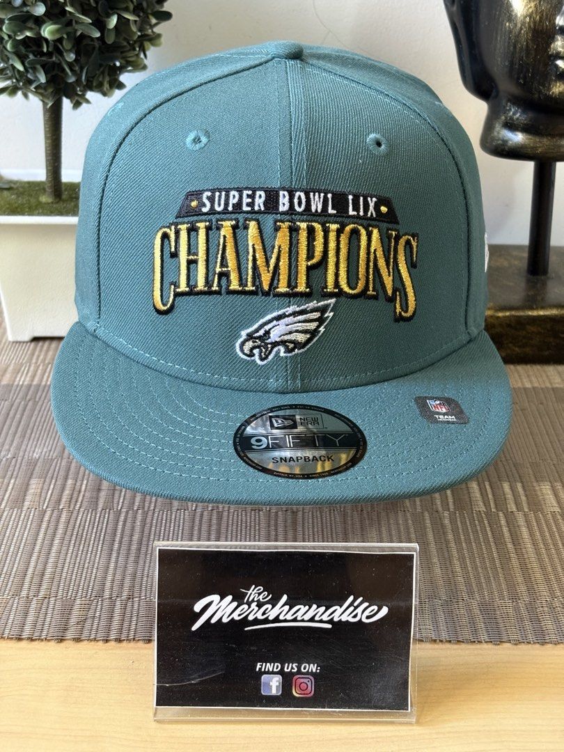 Philadelphia Eagles “Super Bowl Champions” snapback (Category: Caps & Hats) located in Las Pinas. Submitted by themerchandise_ph (Listing ID 1468599859, Image 1). Description: ‼️❇️H A T S F O R S A L E❇️‼️ ◽️Philadelphia Eagles☑️☑️☑️ ◽️Style: 9F1FTY Snapback ◽️Design: “Super Bowl Champions” ◽️Brand : N3W €RA🧢🧢🧢 ◽️Price: PHP1,800(each)💸 + Shipping📦 ◽️COP☑️COD☑️Installment☑️DP Required ◽️100% Legit and Brand new💯 ◽️No returns/cancellations/ch