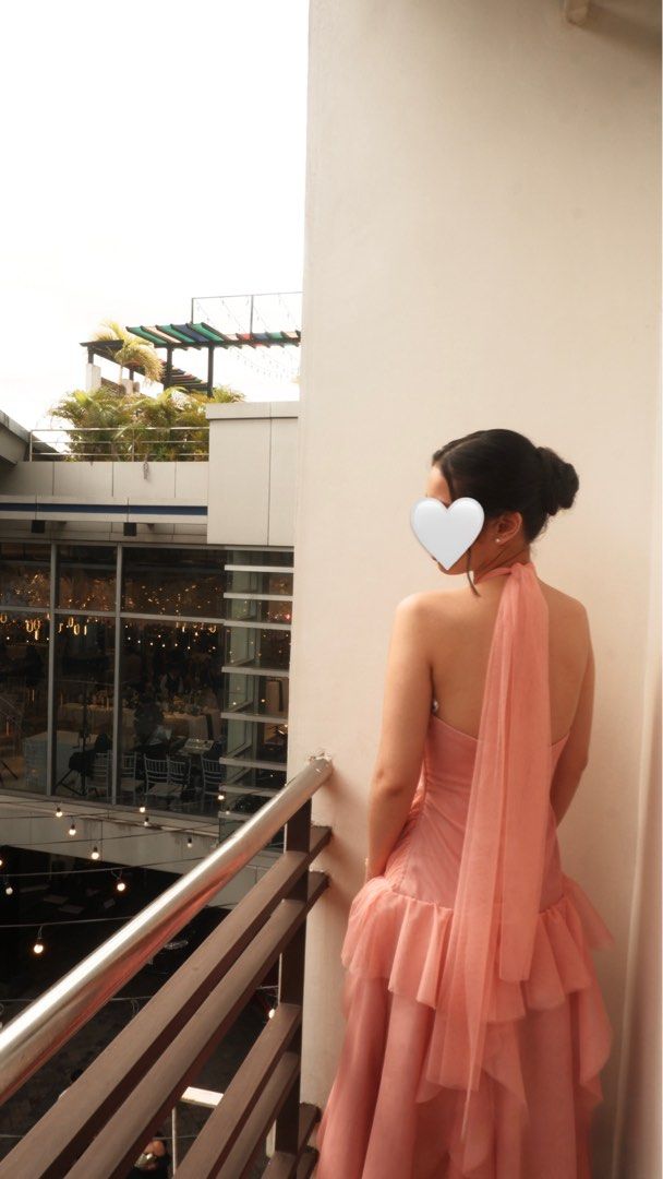 Pink Halter Gown (Category: Evening dresses & gowns) located in Pateros City. Submitted by moreofphoe (Listing ID 1468659765, Image 3). Description: Customized gown which I only used once! .
