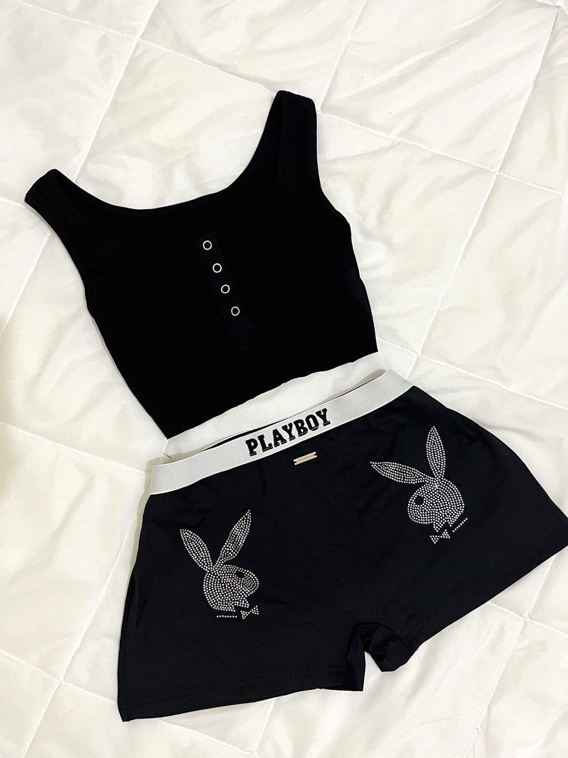 Playboy Short with tank Top (Category: Sets or Coordinates) located in Marikina City. Submitted by eloxade.ee (Listing ID 1468561444, Image 2). Description: 🪞s-m 🏷️ mine 300 10/10!.