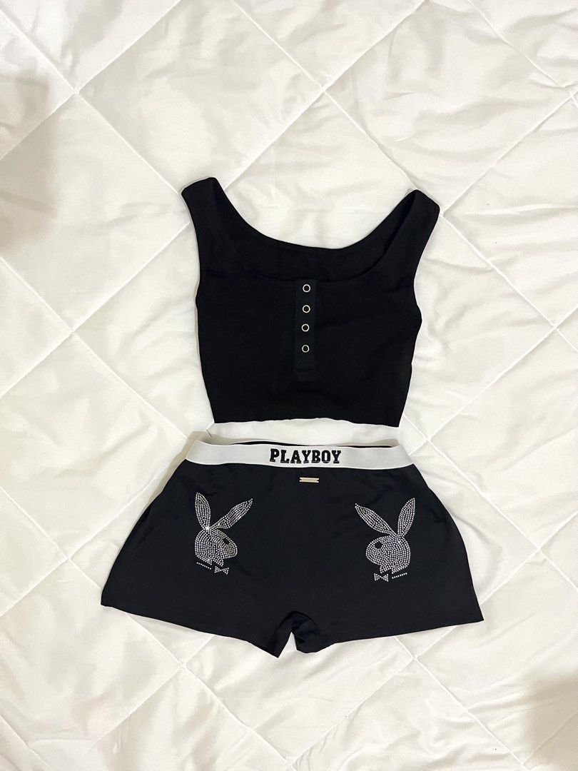 Playboy Short with tank Top (Category: Sets or Coordinates) located in Marikina City. Submitted by eloxade.ee (Listing ID 1468561444, Image 1). Description: 🪞s-m 🏷️ mine 300 10/10!.