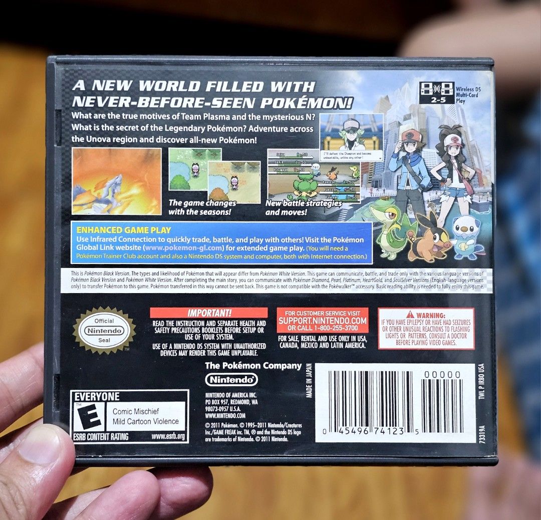 Pokemon Black CIB (US Authentic) (Category: Nintendo) located in Santa Rosa. Submitted by j.r.constantino (Listing ID 1468639202, Image 2). Description: For sale Pokemon Black - Authentic US version - Complete with case, manuals and inserts - Game is working and has no issue Santa Rosa, Laguna meetup or shipping via J&T/LBC/Lalamove.