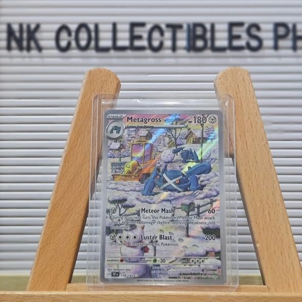 Pokemon Card Temporal Forces Metagross 178 (Category: Raw Singles) located in Manila. Submitted by homeessentialstoreph (Listing ID 1468669833, Image 1). Description: Metagross 178 Illustration Rare MOP: gcash/bpi/bdo MOD: sdd or jnt LOC: Binondo, Manila.