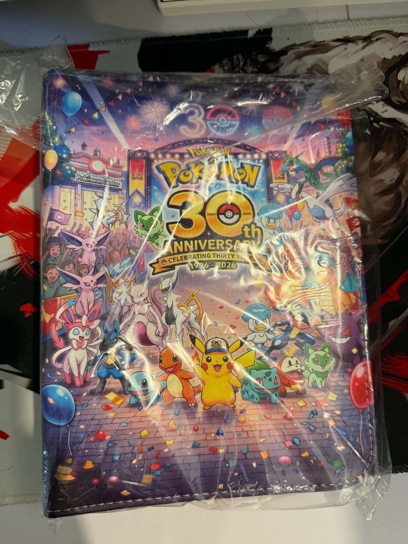 Pokémon 30th Anniversary Trading Card Binder (Category: Trading Cards Accessories) located in Santa Cruz. Submitted by jamezxcqwer (Listing ID 1468512371, Image 2). Description: Binders 4 Grids - 50 Pages - 400 slots 750 pesos Loc: Calauan, Laguna.