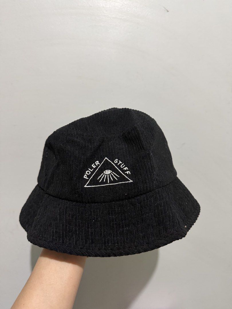 Poler Stuff Bucket Hay (Category: Hats & Beanies) located in Mandaluyong City. Submitted by rea_nerrie (Listing ID 1468662900, Image 1). Description: Original Poler Stuff Bucket Hat Thick corduroy material Bought in store (R.O.X) Very good condition Reason for selling. Decluterring.